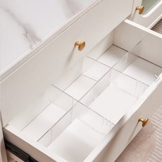 다용도서랍 정리 칸막이 파티션 자유롭게 재단할 수 있다, 8개, 흰색