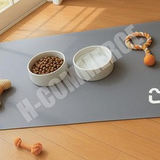 규조토 반려동물 식기매트80x50cm 부엉이 챠콜