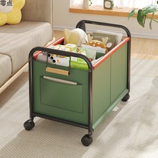 大容量玩具收納箱置物架 防塵 客廳臥室 移動小推車 桌底下 零食整理箱, 超大號-63.5*37*65,典雅灰-牛津布, 1個