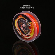 彈力線 扁形穿珠繩 氨綸材質 耐磨手串線, 體驗款進口扁絲彈力線 橘黃色-9米,搭配：引線, 1個