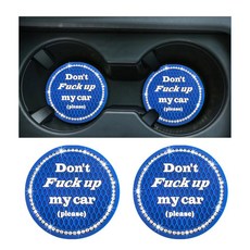 SYLVIL 블링 범용 인서트 방지 미끄럼 75인치 자동차 받침 4개 홀더 컵받침 9CM, 2 PCS, 다크 블루