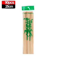 270/90PCS 일회용 음식 스틱 대나무 꼬치 스틱 나무 긴 두꺼운 등나무 스틱 파티 뷔페 음식 과일 바베큐 도, 기타, 12 25cm-90pcs