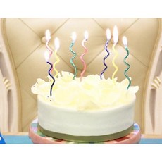 西門町發光派對屋 彎曲螺旋生日蠟燭，獨特造型，安全無毒，派對必備，點亮美好回憶, 1個