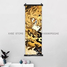 귀멸의칼날 아크릴스탠드 귀칼 장식 스크롤 그림 Kamado Tanjirou Tomioka Giyuu 홈 Kochou Shinobu 캔버스 포스터 선물, [00] 25x75cm(10x30inch), [49] gmzr25-29