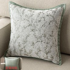 提花抱枕套 疏葉咖啡色 45*45cm, 疏葉灰綠色,40*40cm抱枕套沒枕芯, 1個