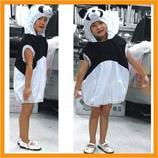 洋洋小品 萬聖節聖誕節兒童表演服裝 熊貓造型可愛動物角色扮演服
