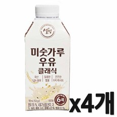 서울F)설빙미숫가루우유, 4개, 190ml