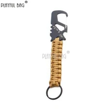 야외 백팩 액세서리를 위한 FANASY 귀여운 열쇠고리 랜야드 파라코드 로프 삼각 버클, 03 NA166S-Khaki, 1개