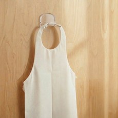 무타공 일회용 앞치마 걸이 식당 업소용 접착식 옷걸이 거치대 부직포 다용도 걸이대 고리, 투명, 1개