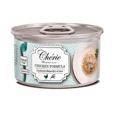 Cherie 法麗 招牌微湯汁系列 貓副食湯罐 80g 多種口味 無穀配方 添加牛磺酸維生素E, 1個, 天然嫩雞佐糙米, 80ml, 雞肉+糙米