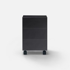 올즈 쿼드 프리미엄 스틸서랍, 3단, 블랙