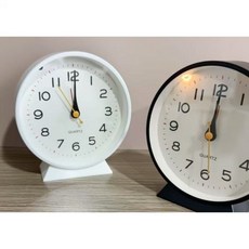 감성디자인 무소음 알람 탁상 시계 거실 침실 야광 디지털 시계, 블랙