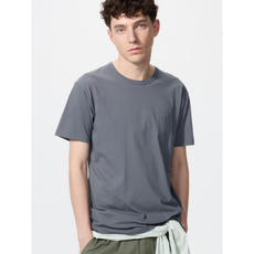 유니클로 에어리즘 코튼 크루넥 반팔 티셔츠 482524