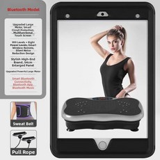 스마트 지방 연소 기계 다리 피트니스 기기 체중 감량 리모컨 진동, 4. 실버 터치스크린 블루투스 모델 + 텐션 로프 +, 기본