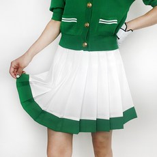 투솜 여성골프치마 여자여름골프스커트 여성골프스커트 넓은배색 주름 치마바지 여자 골프 의류 여름 플리츠 웨어