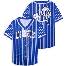 야구 저지 여성용 야구 글자 프린트 버튼 다운 티셔츠 스포츠 브이넥 티 탑 힙스터 힙합 스포츠 유니폼 화이트.