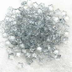 별모양 비즈 아크릴 별비즈 색상선택, 화이트(투명), 30개