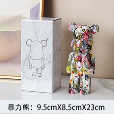 폭력적인 곰 장식품 창조적 인 재미있는 거실 TV 캐비닛 장식 어린이 돼지 저금통 트렌드 오피스 클럽 장식, 27cm, 뱀파이어, 1개