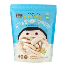 청오 유기농 발아현미 쌀떡튀밥(떡뻥) 60g, 3개