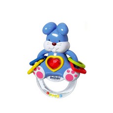 Clementoni IC 愛心兔 手搖鈴 嬰幼兒玩具 繽紛色彩 聽力發展, 1個