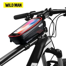 트라이앵글 백 - MTB 및 로드 바이크 액세서리용 자전거 보관 파우치 MK-H, Red Black, 1개, 01 Black and Red