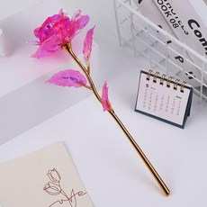 無品牌 七彩玫瑰花擺件, 1個, 彩金粉玫瑰花,1朵