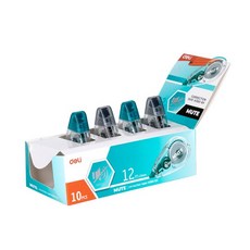 DELI EH360 저소음대용량수정테이프(5mm*12m/N3760836)4개, 1세트