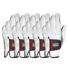 콘티네 클린스윙 남성용 왼손 쿨메쉬 골프장갑 물세탁가능, 남성용(왼손), 5개, 블랙/레드