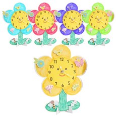 키득키득 꽃잎 폼보드 플라워 시계 만들기 패키지, PK48__꽃, 단일, 5개