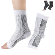 발목보호대 압박양말 뒤꿈치 스포츠 등산 축구 양말, 화이트_S-M, 1개