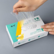 家用透明PE薄膜手套 盒裝抽取式 1000只, 1個, 升級特惠中：PE食品級盒裝抽取式 ,薄款 50只1盒家庭必備