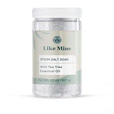 Like Mine Epsom 솔트 소크 티트리 에센셜 오일 0.9kg(2파운드) 목욕 및 발 흡수 마그네슘 블렌드