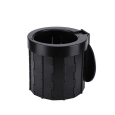 에쉬울프 이동식 캠핑 차박 변기 간이 화장실 요강 캠핑용 변기 야외 노지 백팩킹 용품, 블랙, 커버형