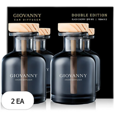 GIOVANNY 차량용 디퓨저 150ml, 블랙 체리, 2개