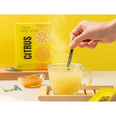 고흥 유기농 유자로 만든 산들사이 짜먹는 유자차, 4박스, 15개입, 30g