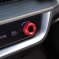 유투카 호환 스포티지 NQ5 알루미늄 에어컨 조그다이얼 커버 포인트 몰딩, (1개) XZ-04 레드_Red, 기타