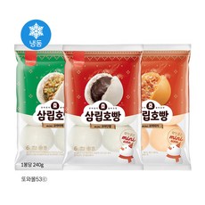 삼립호빵 3봉 단팥야채피자혼합 미니찐빵 저녁메뉴, 1세트