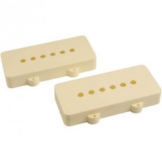 11329786 기타 픽업 커버 WD MUSIC Replacement Pickup Cover Set Of 2 For Fender Jazzmaster ジャズマスター 세트 오픈 에, Aged White, Open