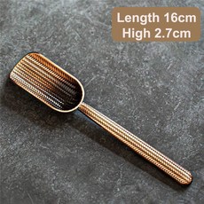 새로운 구리 합금 말차 숟가락 전통적인 내열성 잎 차 특종 삽 주방 도구, 04 F, 1개