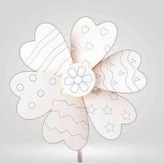 종이 꽃 바람개비 만들기 키트 방과후놀이 하트패턴 net*5329zY