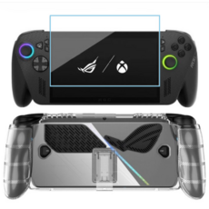 ROG XBOX Ally X 엑갈리 케이스 스탠드 강화유리 필름 올인원 세트, 1세트, 투명, 단일