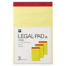 伊都雅 Time Value Legal A5 尺寸筆記本 127 x 184mm LPSG3 3入, 1個, 50張, 黃色