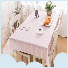캠핑용품 방수 테이블커버 식탁보 예쁜 인테리어 매트 주방용품 방수식탁보 식탁커버, 화이트152X137