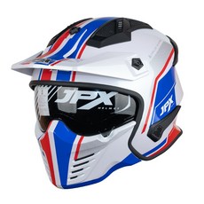 JPX 헬멧 MX-726R 오픈페이스 풀페이스 바이크 오토바이 모듈러 DOT ECE, 09.MX 01 화이트유광