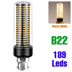 30W LED 콘 전구 E27/E26 실내 220V 천장 램프 E14 스포트라이트 B22 거실 침실 가정용 조명 110V 무플리커, 17 B22 30W Warm White