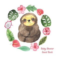 Sloth Baby Shower guest book Hardcover, English, 9781839909993, Lulu and Bell