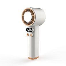 高速手持製冷風扇錦浩冰敷半導體小風扇迷你USB充電渦輪數顯無葉, 米白:183*60*60mm