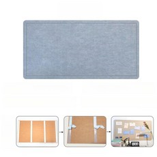 펠트보드 게시판 알림판 공부방 벽면꾸미기 부착식 화이트, 문라이트그레이