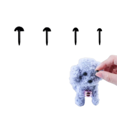 인형 만들기 재료 단추 눈알 4종, 1세트, 블랙