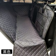 車用寵物墊 後排後座防水防髒墊 全包圍汽車狗窩 耐磨陽離子寵物墊, 1個, 黑色
